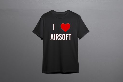 I Heart Airsoft - Tshirt- Black