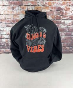2025 Thick Thighs Spooky Vibes - Hoodie - Black