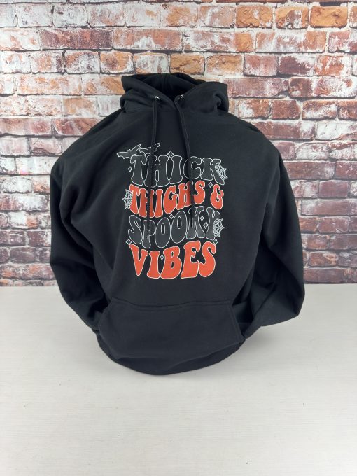2025 Thick Thighs Spooky Vibes - Hoodie - Black