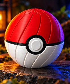 3D Printed Pokéball Twist Fidget Toy – 3 Inch